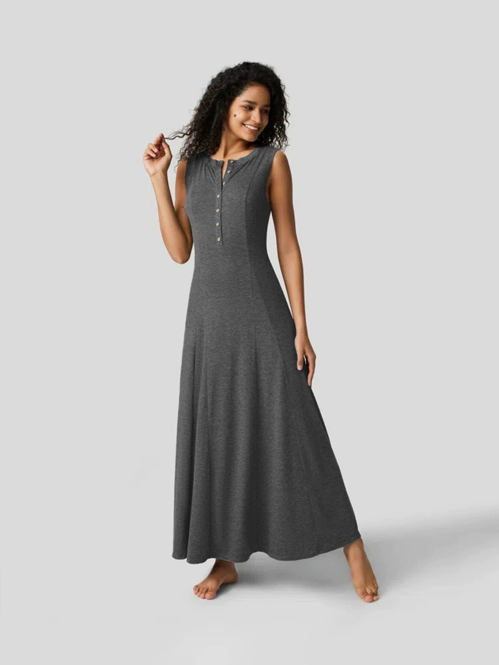 ZARA Elegant Casual Knit Front Open Flared Dress
